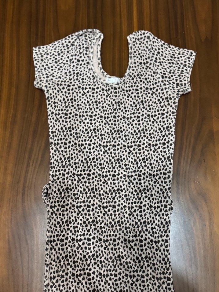 Leopar Desenli V Yakalı Uzun Bluz - Görsel 3