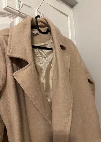 Bej Kemerli Uzun Kadın Kaban - Görsel 2