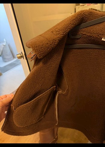 Kahverengi Kürklü Deri Kadın Ceket - Görsel 3