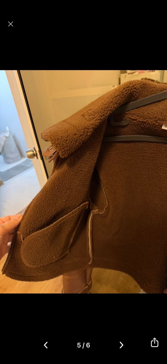 Kahverengi Kürklü Deri Kadın Ceket - Görsel 3