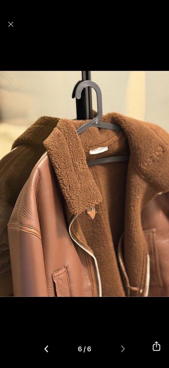 Kahverengi Kürklü Deri Kadın Ceket - Görsel 2