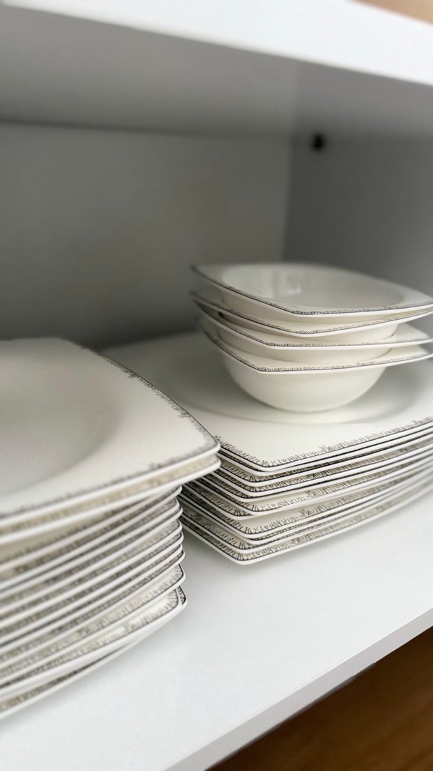 Korkmaz Bone Selection  Kare Yemek Takımı - Görsel 4