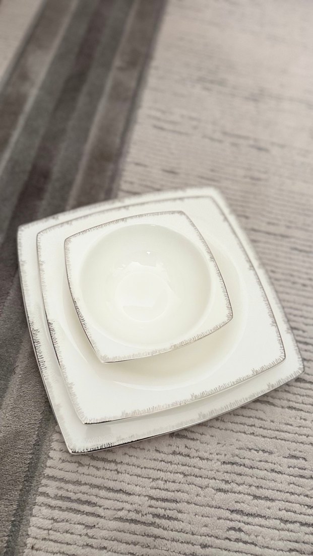 Korkmaz Bone Selection  Kare Yemek Takımı - Görsel 3