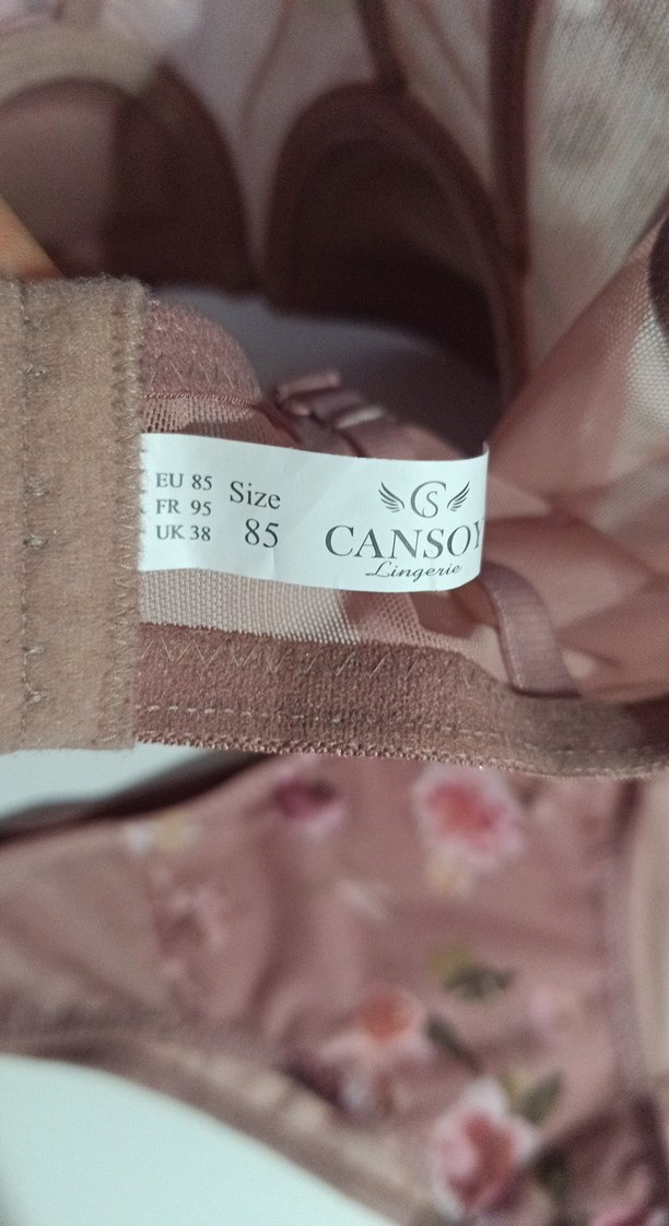 Pembe Çiçekli Vintage Mini Büstiyer Sütyen - Görsel 3