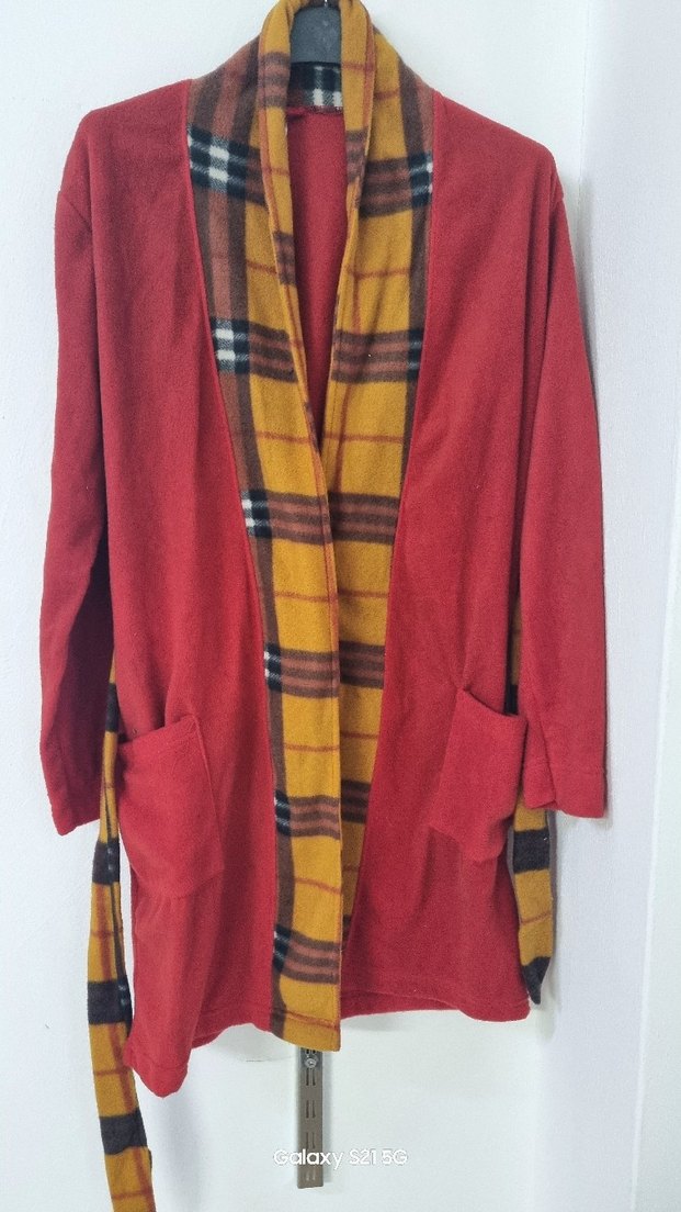 Bordo Bohem Midi Kadın Sabahlık - Görsel 2