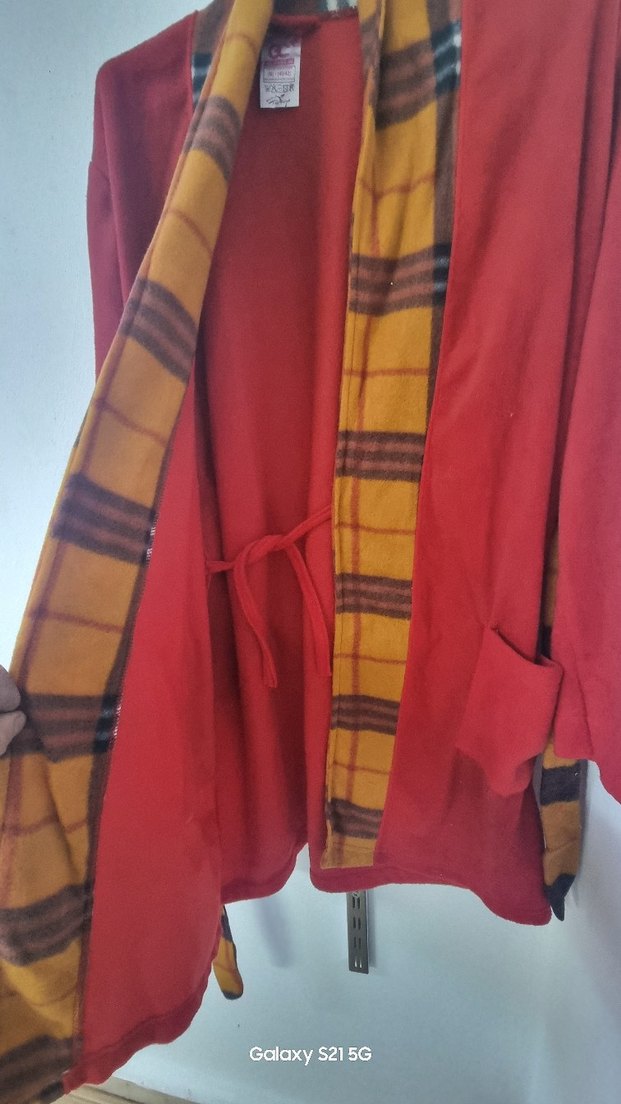 Bordo Bohem Midi Kadın Sabahlık - Görsel 4