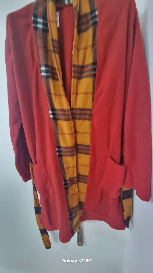 Bordo Bohem Midi Kadın Sabahlık - Görsel 3