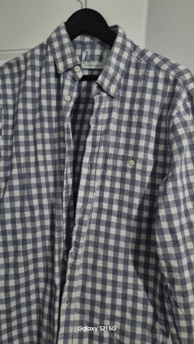 Gri Kareli Pamuklu Erkek Gömlek - Görsel 2