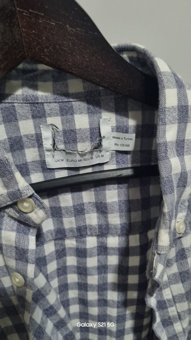 Gri Kareli Pamuklu Erkek Gömlek - Görsel 3