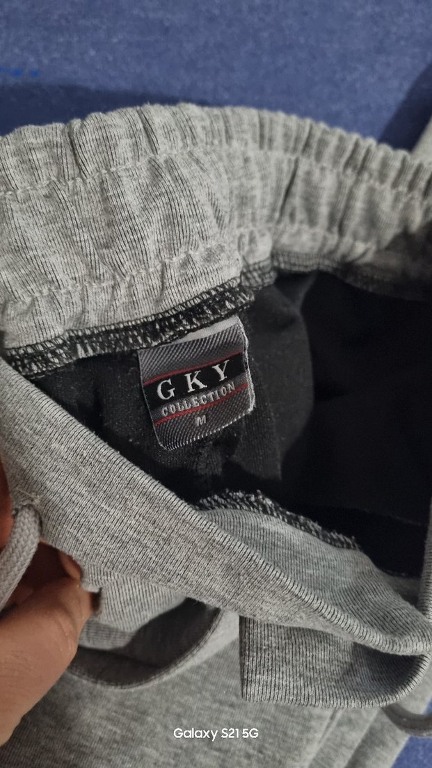 Gri erkekFermuarlı Rahat Eşofman pantolon jagır - Görsel 3