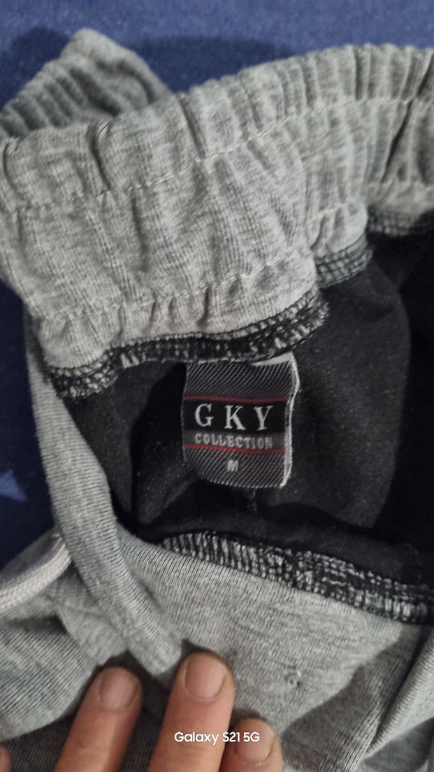 Gri erkekFermuarlı Rahat Eşofman pantolon jagır - Görsel 2