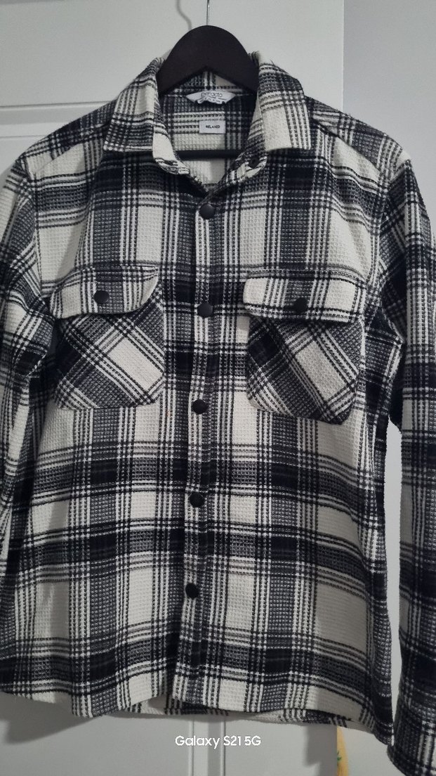 Gri Erkek Regular Fit Düğmeli Streetwear Gömlek - Görsel 4