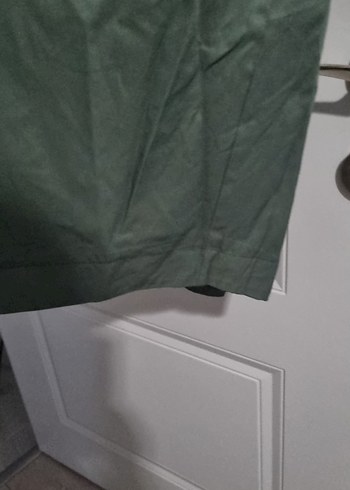 Düğmeli Bol Kesim Kadın haki renk trenç - Görsel 7