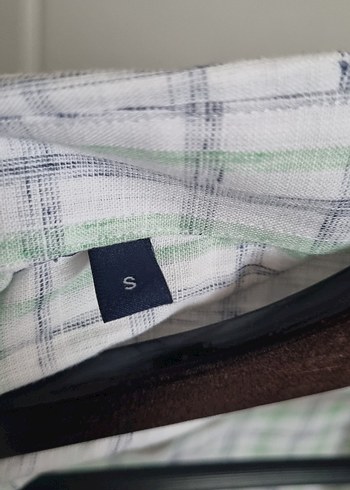 Gri Kısa Kollu Keten Erkek Gömlek - Görsel 6