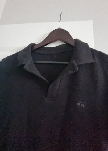 Erkek Siyah Kısa Kollu Klasik Polo Tişört - Görsel 4