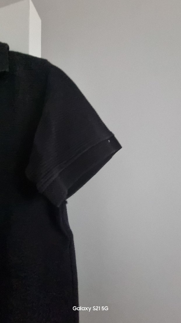 Erkek Siyah Kısa Kollu Klasik Polo Tişört - Görsel 2