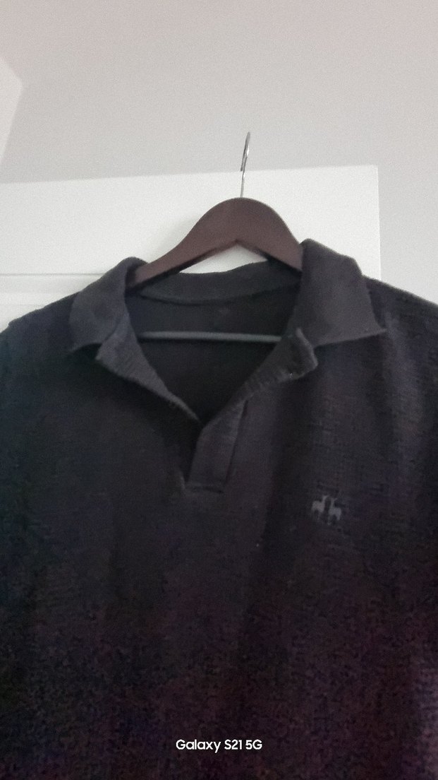 Erkek Siyah Kısa Kollu Klasik Polo Tişört - Görsel 4