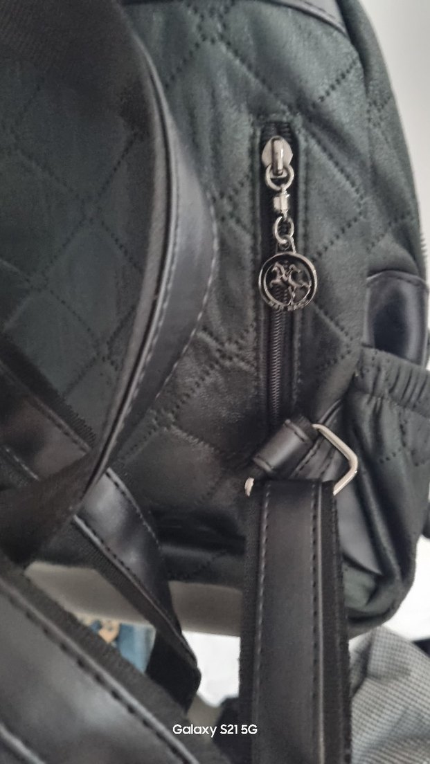 Kadın Siyah Nakışlı Suni Deri Sırt Çantası - Görsel 5