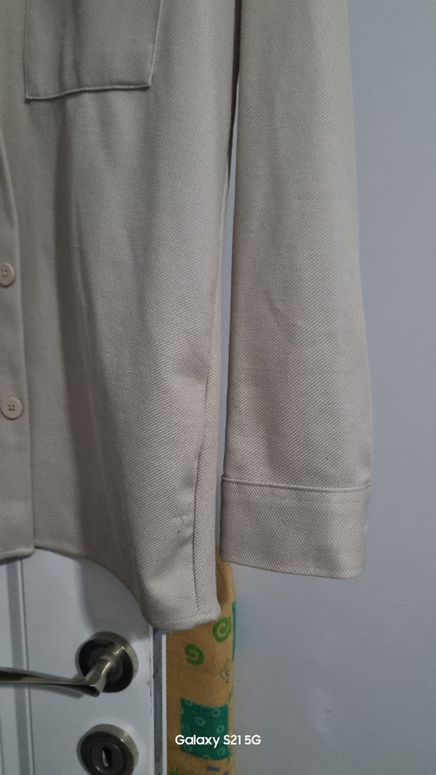 LCW Vision Gri Düğmeli Midi Keten Ceket - Görsel 2