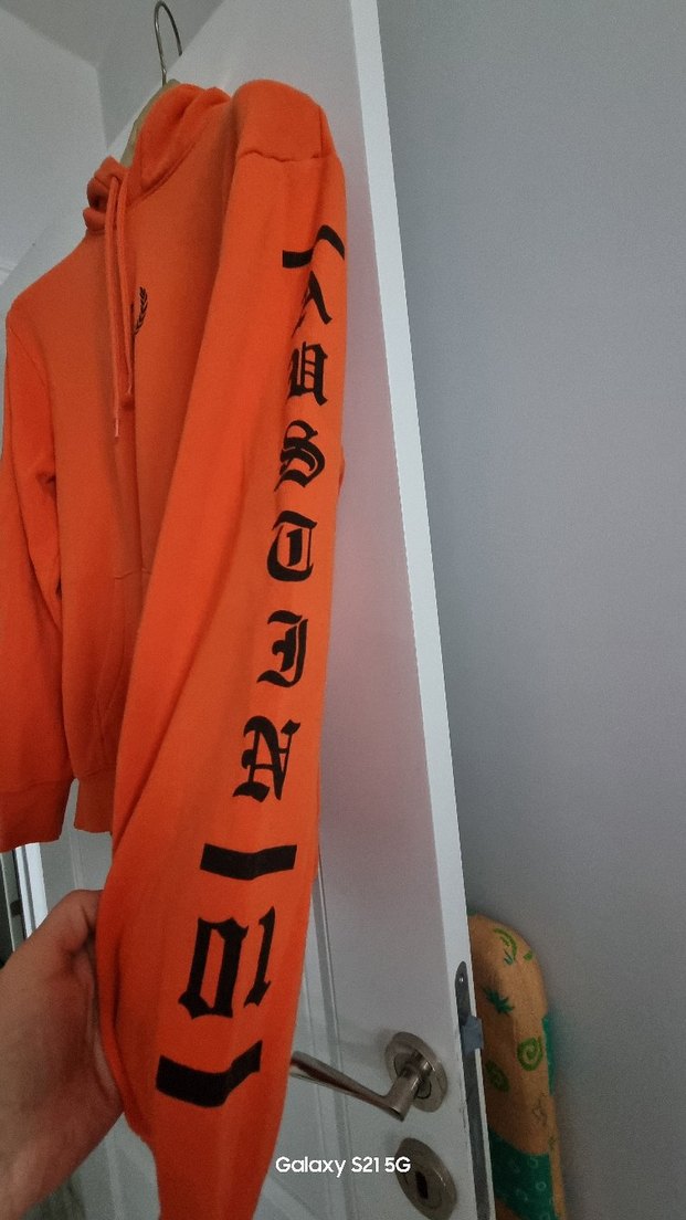 Turuncu Baskılı Kadın Sweatshirt - Görsel 5