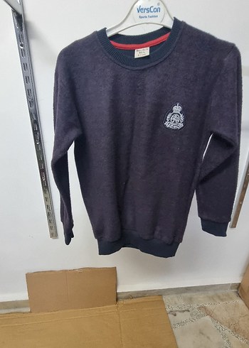 Gri Erkek Çocuk İnce Triko Sweatshirt - Görsel 6