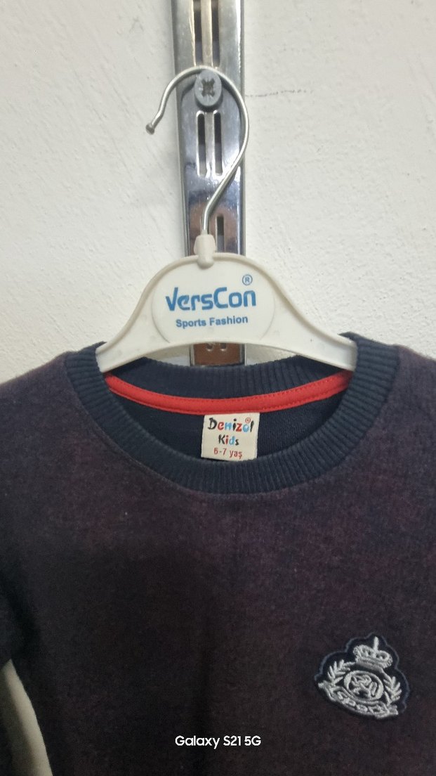 Gri Erkek Çocuk İnce Triko Sweatshirt - Görsel 2