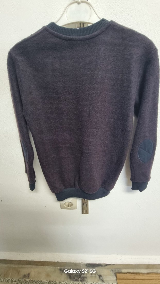 Gri Erkek Çocuk İnce Triko Sweatshirt - Görsel 4
