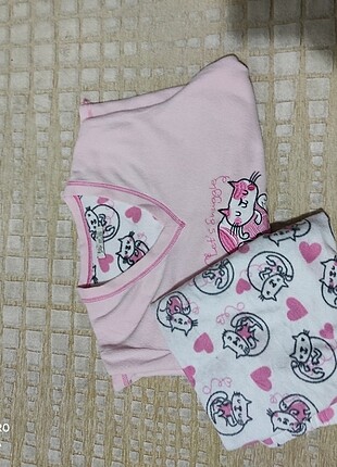 36 Beden pembe Renk Londra'dan Polar pijama takımı