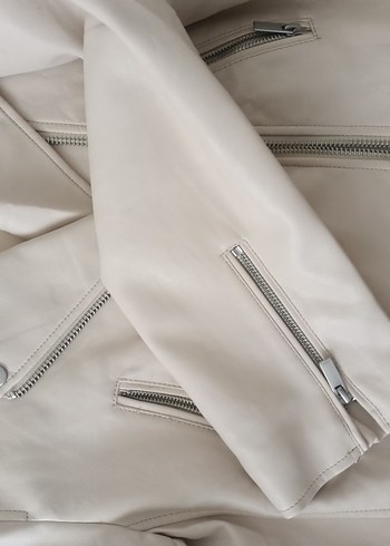 ZARA BEJ DERİ CEKET - Görsel 5