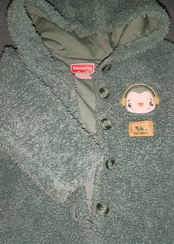 bebek Yeşil Düğmeli mont - Görsel 3