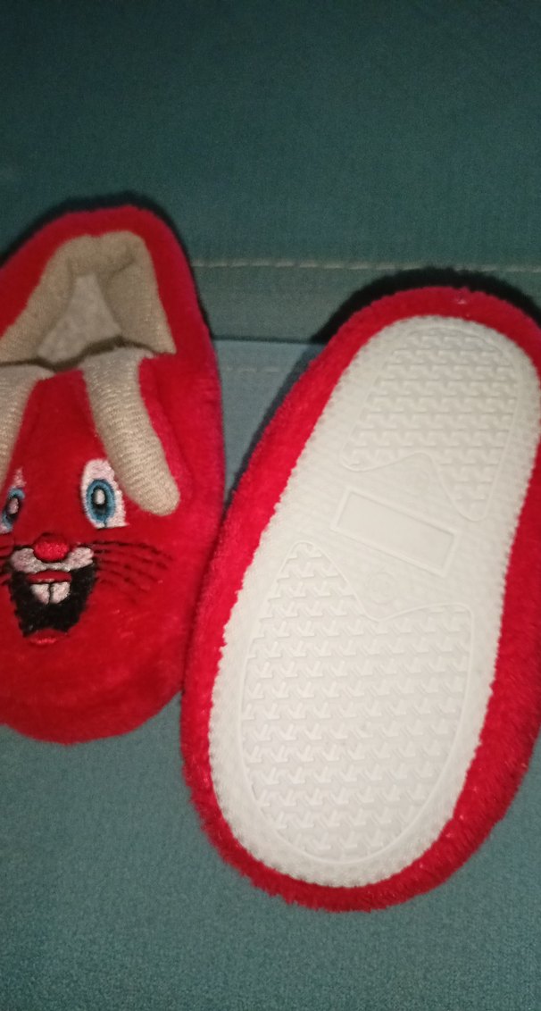 Kız Çocukları İçin Kırmızı Sıcak Terlik - Görsel 3