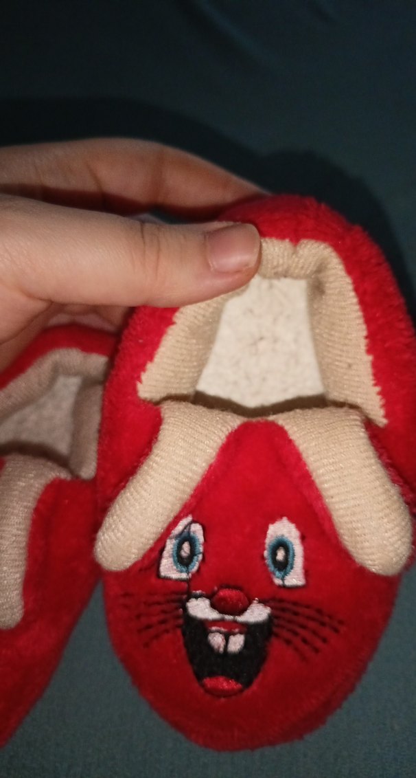 Kız Çocukları İçin Kırmızı Sıcak Terlik - Görsel 2