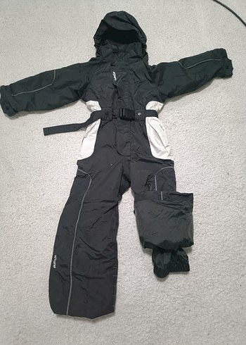 Krem Bel Detaylı çocuk Kayak tulumu - Görsel 5