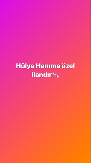 Hülya hanıma özeldir