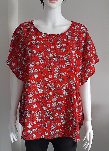 Defacto 3XL Çiçekli Şık Bluz 46 beden