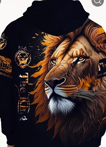 Diğer 3d baskılı kapşonlu kanguru cepli erkek Sweatshirt XXL beden