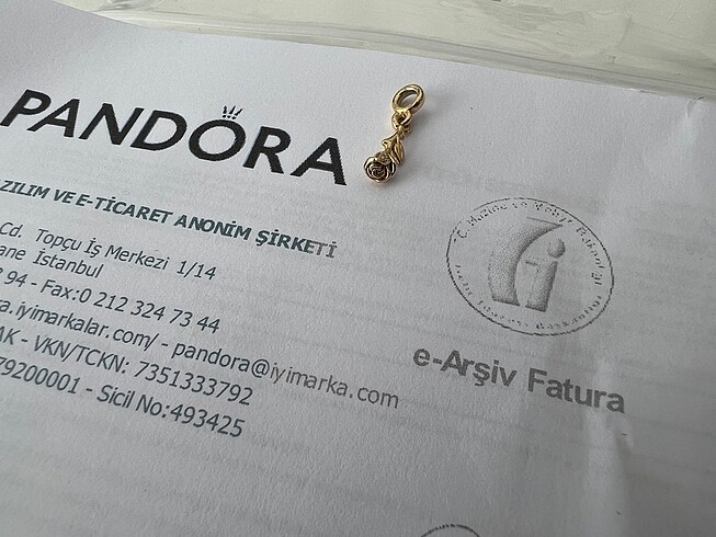  Beden altın Renk Pandora gül charm