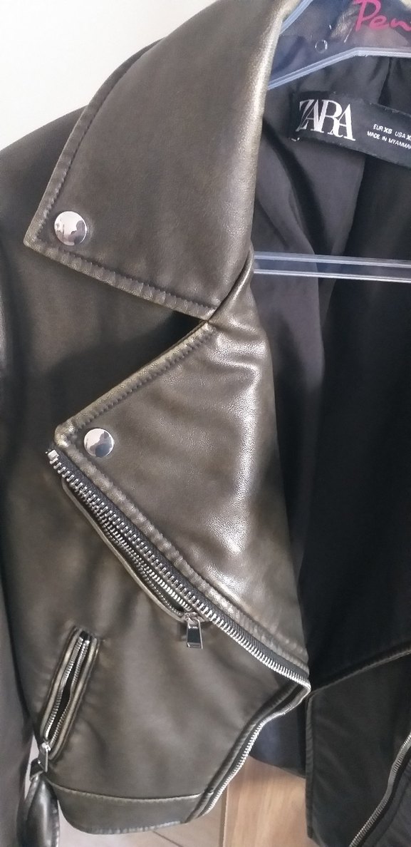 Zara Marka  Deri  Ceket - Görsel 5