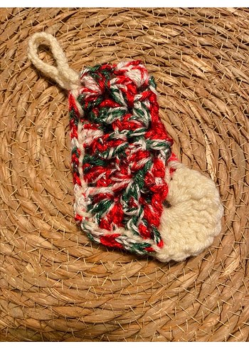 3 Adet Yılbaşı Mini Çorap Ağaç Süsü - Görsel 2