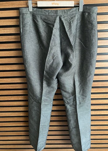 Faik Sönmez Dökümlü Keten  Pantolon - Görsel 5