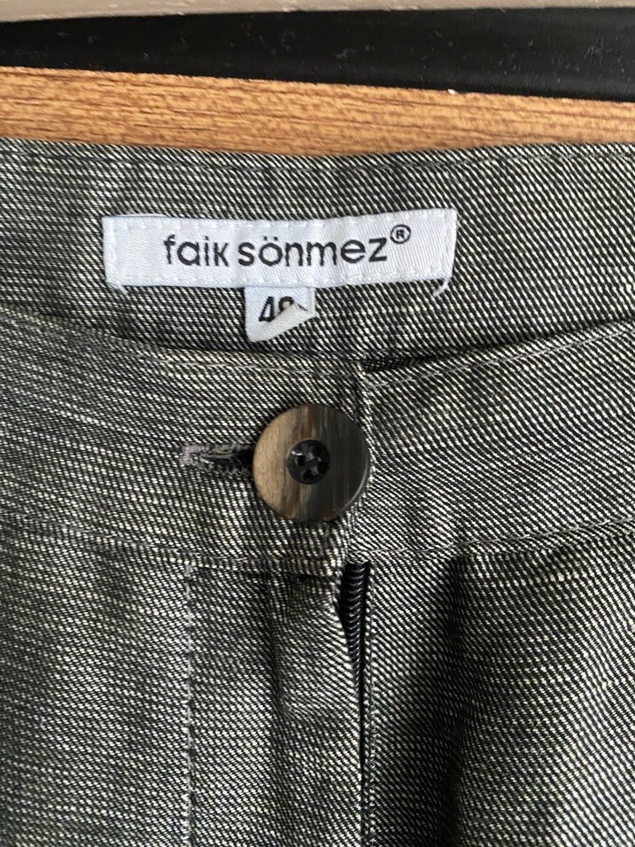 Faik Sönmez Dökümlü Keten  Pantolon - Görsel 3