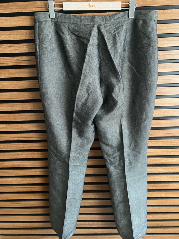 Faik Sönmez Dökümlü Keten  Pantolon - Görsel 5