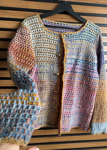 Özel Tasarım El Örgüsü Ceket / Hırka - Görsel 6