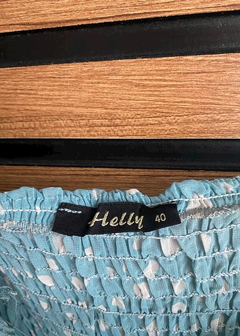 Turkuaz Puantiyeli Mini Bohem Elbise - Görsel 4