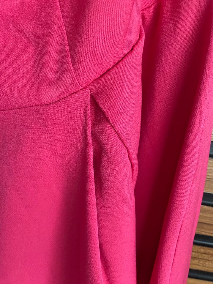 Fuşya Tek omuz elbise - Görsel 4
