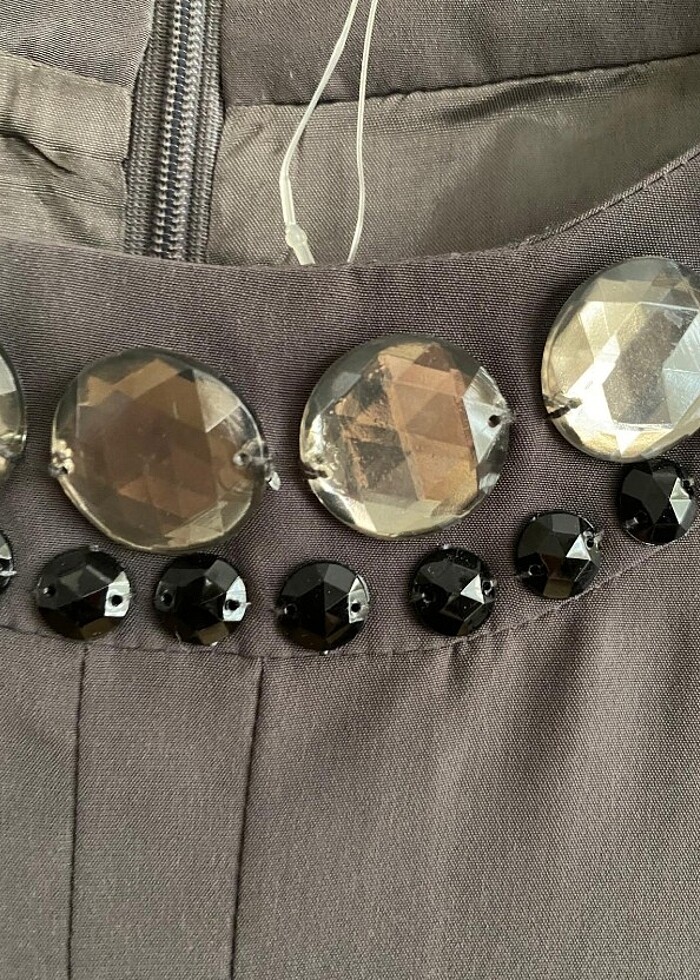 Taşlı rahat elbise  - Görsel 4