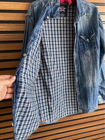xl Beden Jean astarlı gömlek