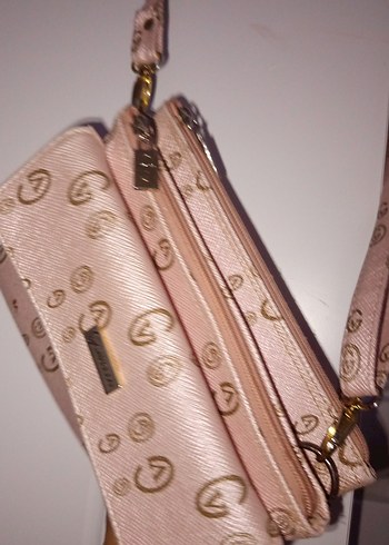 Fermuarlı Pembe Deri Kadın Çanta - Görsel 3