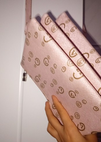 Fermuarlı Pembe Deri Kadın Çanta - Görsel 2