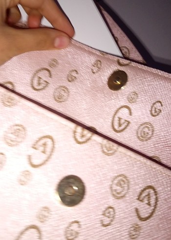 Fermuarlı Pembe Deri Kadın Çanta - Görsel 5